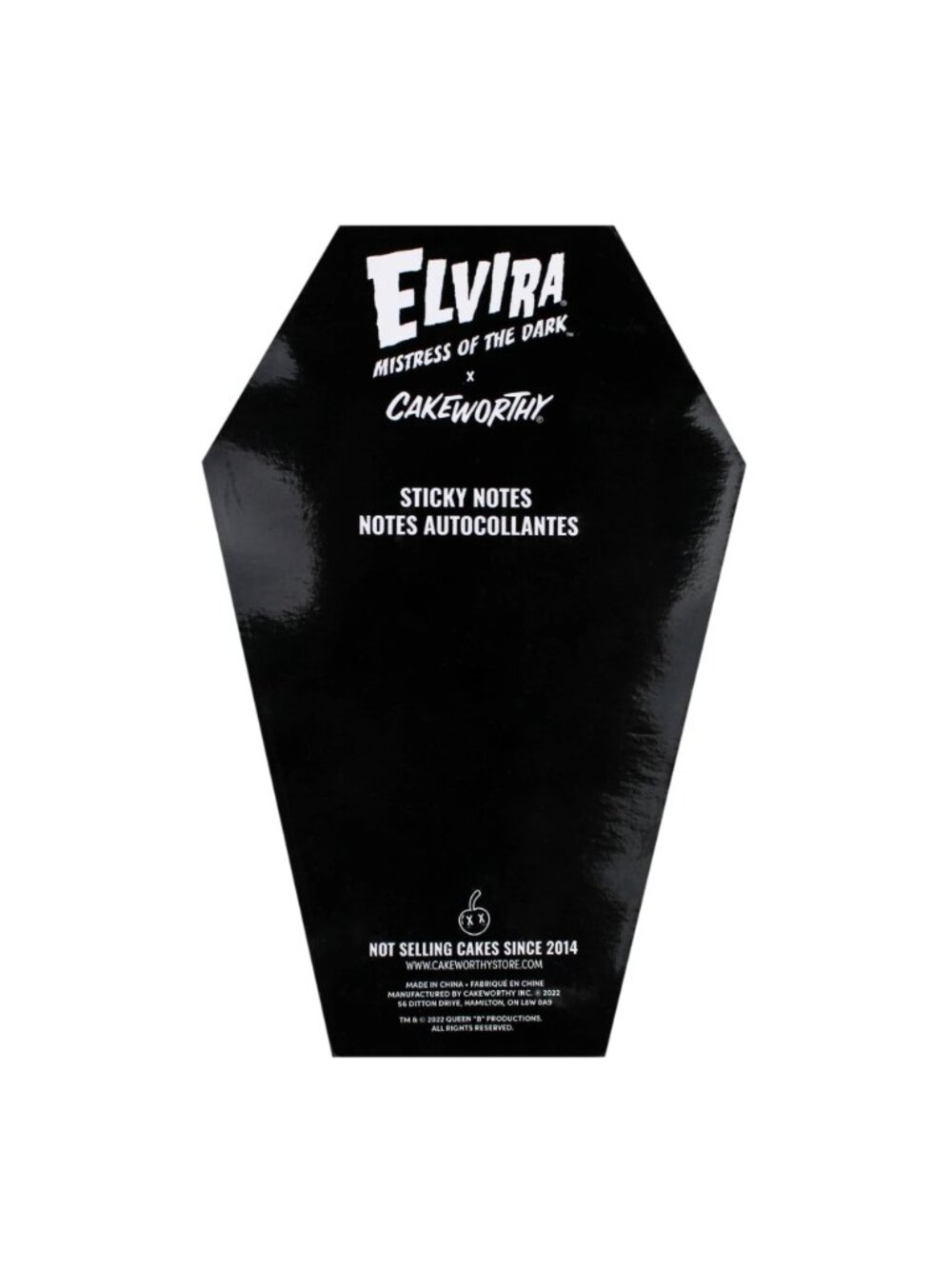 ELVIRA Coffin Shape Cakeworthy Paper Tab Sticky Note Set NEW - Picture 3 of 3